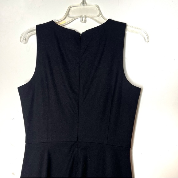 Theory Wool Sleeveless Sheath A Line Midi Dress Black Size 4 - Picture 5 of 6